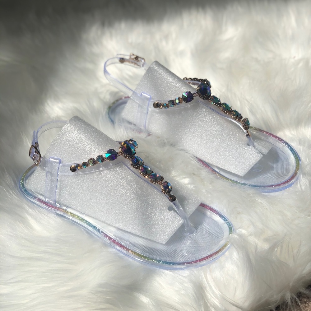 Clear Crystal Sandals